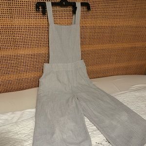 Wide legged cropped jumpsuit
